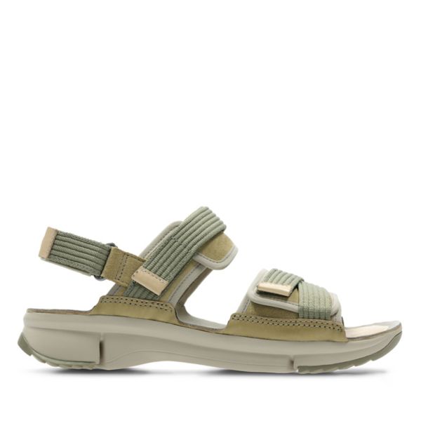 Clarks Womens Tri Walk Sandals Khaki | CA-8620795